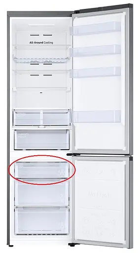 Верхний контейнер (ящик) для морозилки холодильника Samsung RB34, RB36, RB3, DA97-21134A 464x360x129 мм - фото 4