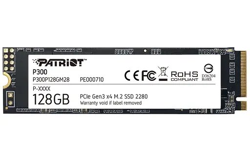 SSD диск 128 GB Patriot P-300 M.2 2280 PCIe 3.0 x4 NVMe TLC - фото 1