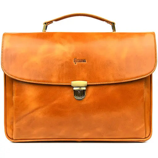 Кожаный мужской портфель на два отделения TARWA 41х31.5х12 см sum0028398 - фото 1