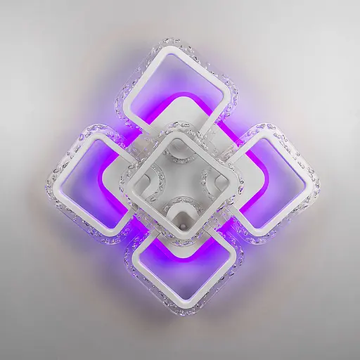 Світлодіодний світильник із RGB підсвіткою у білому корпусі | Арт. A 2517/4+1S RGB WT | Line F - фото 8