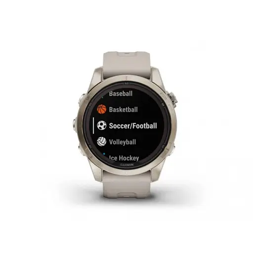 Смарт-часы Garmin Fenix 7S Sapphire Solar Soft Gold w. Light Sand Band (010-02776-14/15) - фото 10