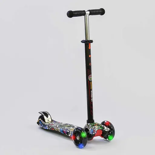 Самокат Maxi Best Scooter, пластиковый, черный, A24642/779-1386