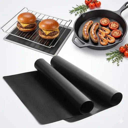 Антипригарний килимок гриль мат - BBQ grill sheet - фото 1