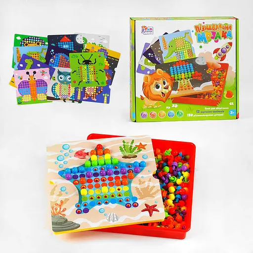 Мозаїка 24749 4FUN Game Club, 180 елементів, 12 картинок-шаблонів, у коробці (6945717411524) - фото 2