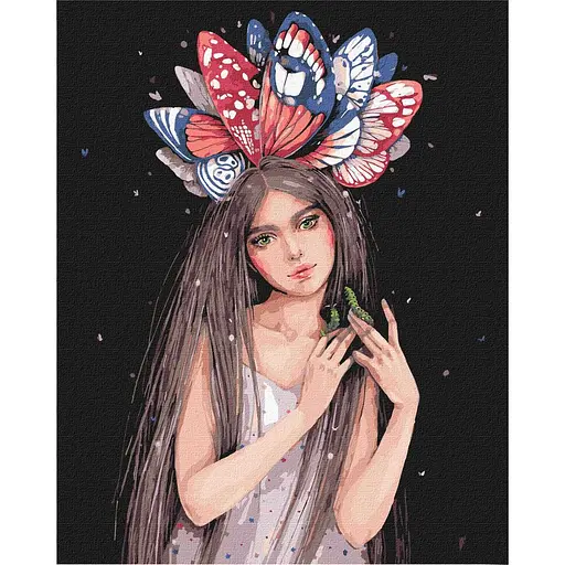 Картина по номерам Ideyka Краски бабочек ©lesya_nedzelska_art KHO4996 40х50 см