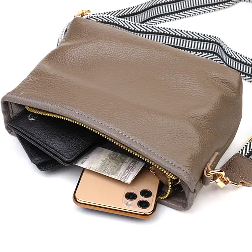 Сумка кожаная женская Vintage 21х14х10 см sum0022698 - фото 5