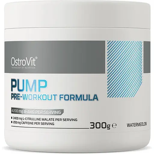 Передтренік OstroVit PUMP Pre-Workout Formula Watermelon 300 г - фото 1