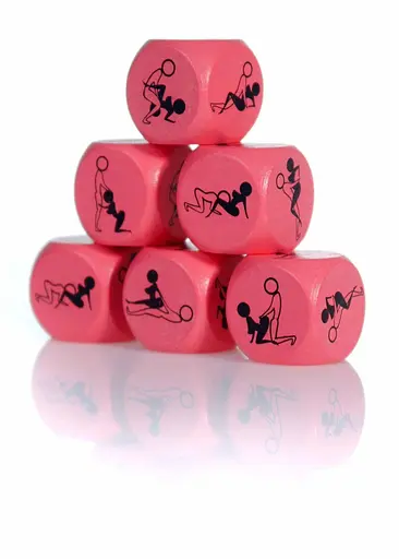 Гральний кубик для сексу Grammi 1 шт (рожевий) - фото 4