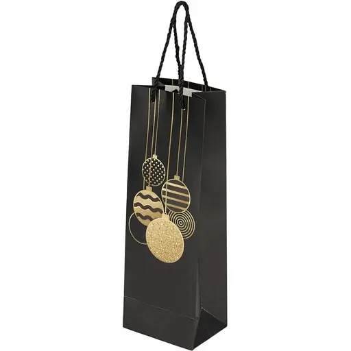 Пакет Новорічний паперовий Кулі 2639 Різнокольоровий - фото 1