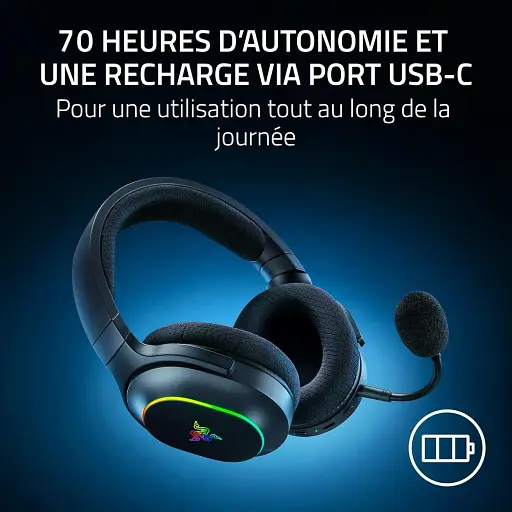 Гарнитура игровая Razer Barracuda X Chroma BT/WL RGB черная - фото 3