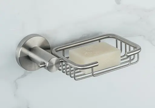 Мыльница/сетка с держателем нержавейка Frap F30102-1 1/20, Хром матовый - фото 1