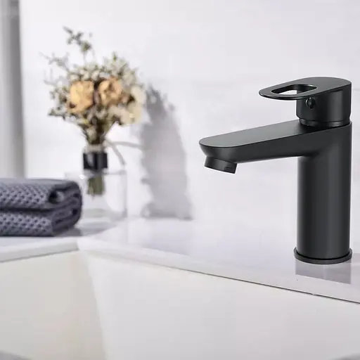 Смеситель для умывальника Lidz Latwa 001 (k35) LDLAT001BLA45418 Black Черный матовый - фото 4