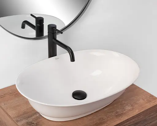 Умивальник Rea Roma накладний білий REA-U5600, Білий - фото 2