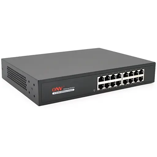 Коммутатор Gigabit Ethernet ONV-H3016 в металлическом корпусе, 16*1000Мб портов, 270х181х44 мм