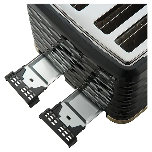 Тостер Sencor 1600 Вт подогрев размораживание 4 слота пластик черно-золотой - фото 4