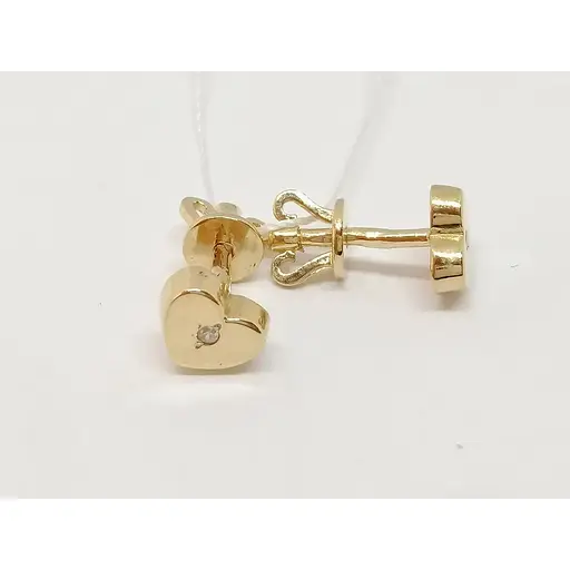 Золоті сережки-пуссети Імперія золота з фіанітами. СП086И - фото 2