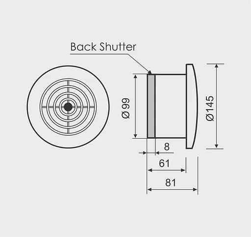 Витяжний ультратоникий вентилятор MMotors MM 100 чорний, 60 м3/г зі зворотним клапаном - фото 6
