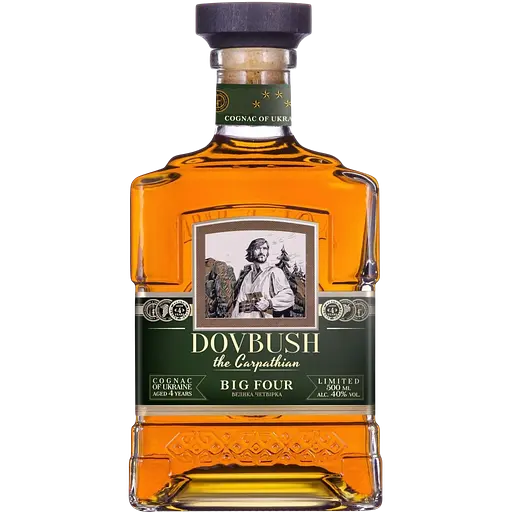 Коньяк Украины Довбуш Карпатский 4 звездочки 40% 1 л (2 шт. х 0.5 л) - фото 2