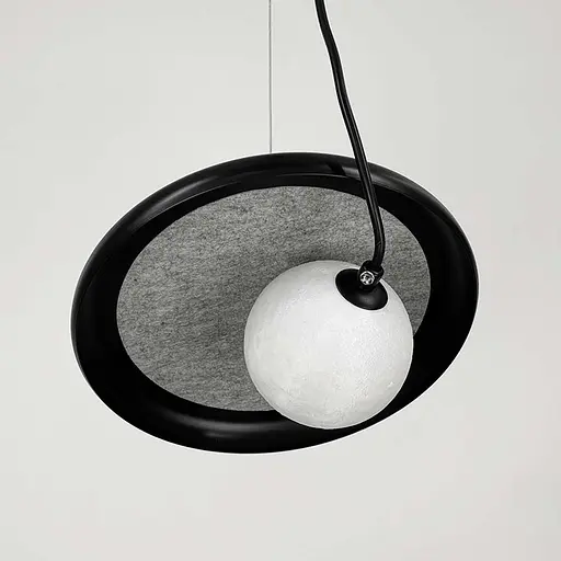 Підвіс із чорним корпусом та білим плафоном на магніті | Арт. A 166D-250 BK | Line F - фото 2
