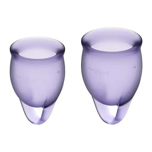 Менструальні чаші Satisfyer Feel Confident Menstrual Cup 2 шт. фіолетові
