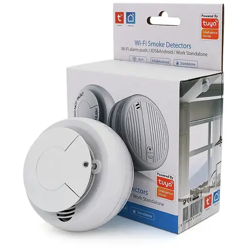 Автономний WiFi датчик 2 в 1 диму з сиреною YOSO Dsmoke WIFI-03 TUYA живлення CR123A 1 шт.