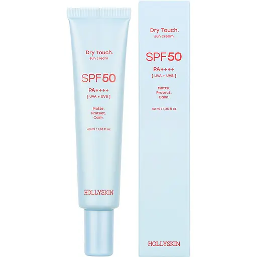 Мотивирующий солнцезащитный крем для лица Hollyskin Dry Touch SPF 50, 40 мл - фото 1