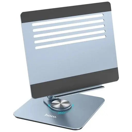 Підставка для ноутбука Hoco PH52 Might metal rotating tablet desktop holder Metal Gray - фото 2