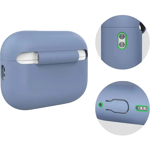 Чехол AhaStyle Colorful Silicone Case для AirPods Pro 2 Purple Blue (CP-187-2-C-PB) [133842] - фото 3