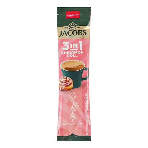 Кофейный напиток растворимый Jacobs Cinnamon roll 3в1 со вкусом корицы 11.2 г