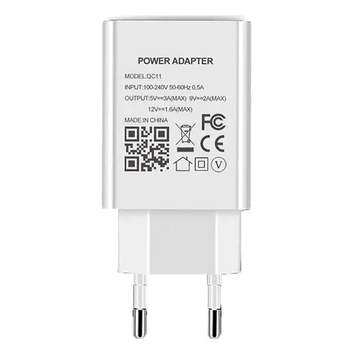 Быстрая USB зарядка Nectronix QC11 QC 3.0 5V = 3A, 9V = 2A, 12V = 1.6A, 5 уровней защиты