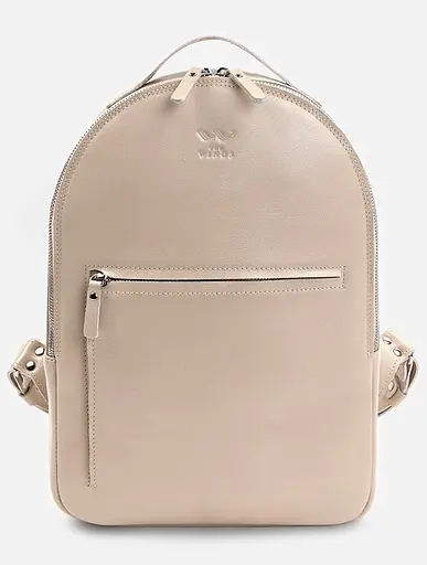 Кожаный рюкзак Groove M светло-бежевый - фото 1