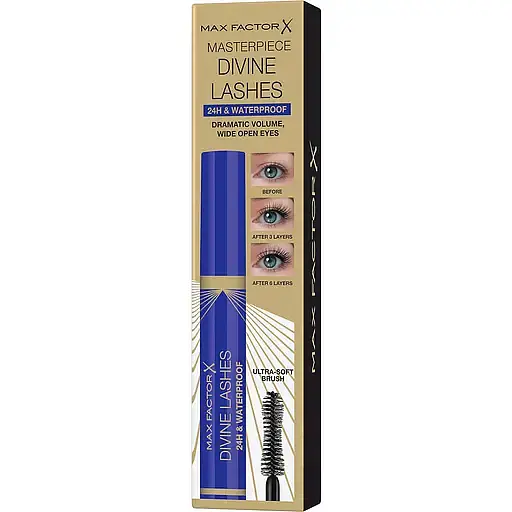 Водостійка туш для вій Max Factor Masterpiece Divine Lashes 24h Дивовижні вії, відтінок 01 (Black), 9 мл (8000019782785) - фото 3