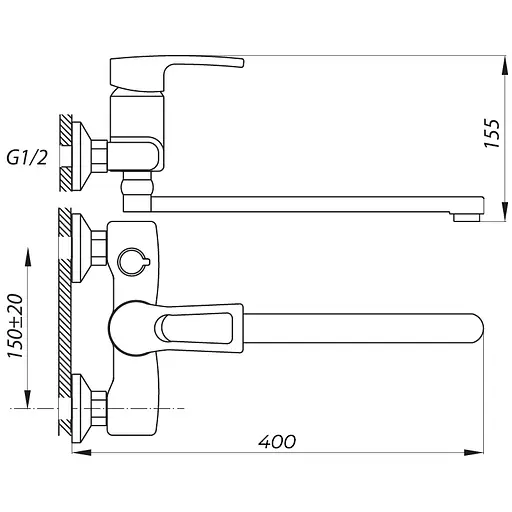 Смеситель для ванны Zerix JLB 181 ZX2943 Хром - фото 2