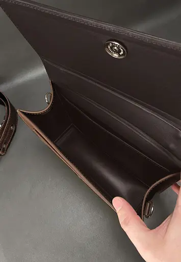 Жіноча шкіряна сумка Grace темно-коричневий/карамель - фото 6