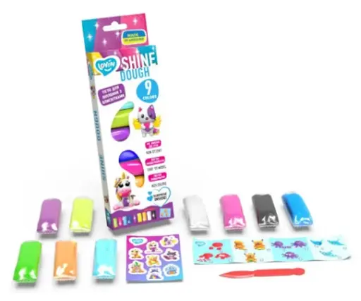 Набір для ліплення з тістом, 9 кольорів Shine, TM Lovin