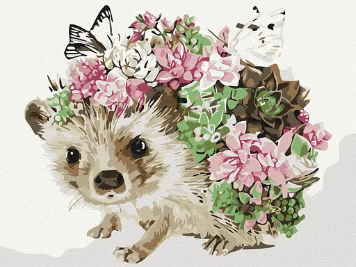 Картина за номерами на підрамнику Brushme Весняний їжачок