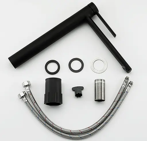 Змішувач для умивальника Frap високий чорний F1067-62 Чорний матовий - фото 2