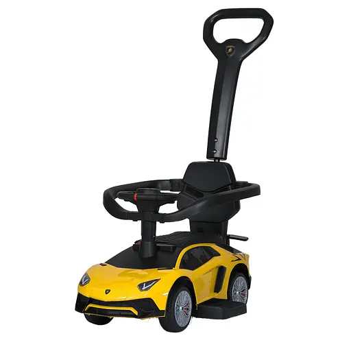 Каталка-толокарь Bambi Lamborghini с музыкой и светом желтый