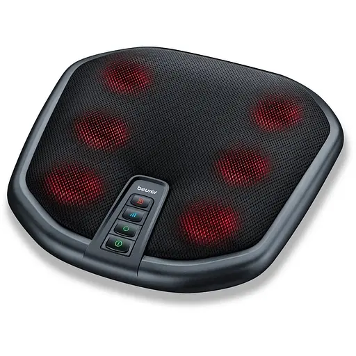 Beurer Масажер для спини та ног, від мережі, 2,16кг, 18 головок шиацу, 3 швидкості, підігрів, чорний