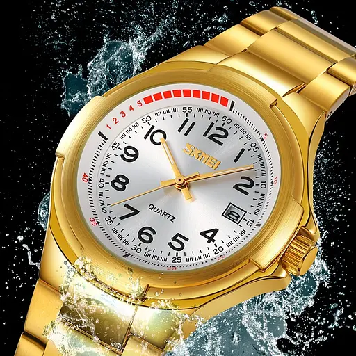 Наручний годинник чоловічий 9320GDSI Gold-Silver Skmei acs0030920 - фото 4