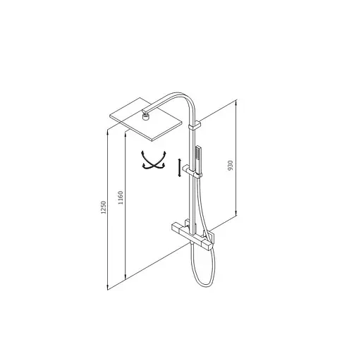 Душевая система GRB Kala 60449600XL, Хром - фото 2