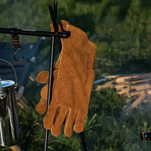 Перчатки огнестойкие кожаные Naturehike NH20FS042 M коричневые - фото 4