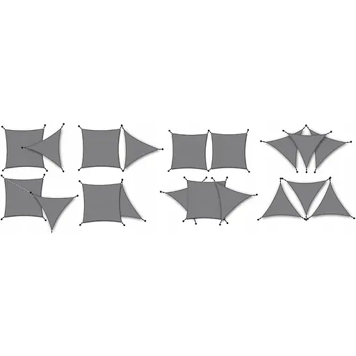 Тент-парус Jumi Garden солнцезащитный 3,6 х 3,6 х 3,6 м серый - фото 7