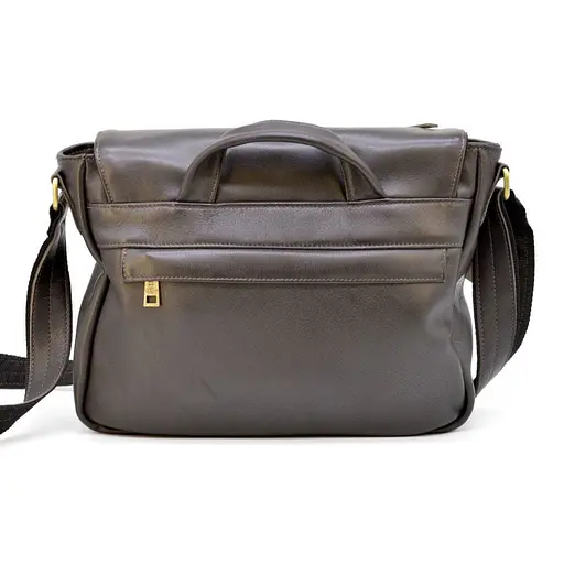 Чоловіча шкіряна сумка через плече з телячої шкіри TARWA 30.5х10х24 см sum0028313 - фото 3