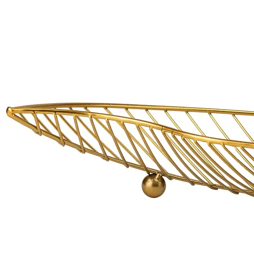 Фруктовница Elisey Золотой лист 19x40x5 см 1 шт золотистый (9138-004)   - фото 2