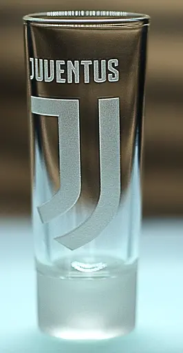 Стеклянная рюмка 60мл ФК Juventus Ювентус с гравировкой подарок для фаната футбольный стопка - фото 3