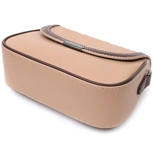 Сумка для женщин Vintage с фактурным клапаном из натуральной кожи 22х14х6.5 см sum0028999 - фото 5