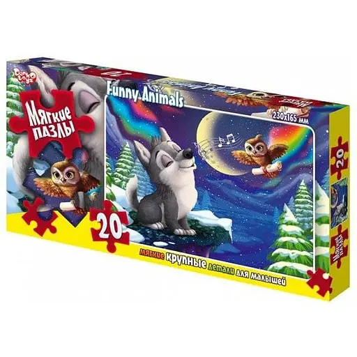 М'які пазли Вовк Danko Toys S20-09-12, 20 елементів