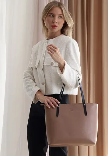 Шкіряний шоппер Walker Mini карамель краст - фото 3