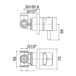 Змішувач для душу Paffoni Light Ø70 мм white matt LIG010BO70, Білий матовий - фото 2